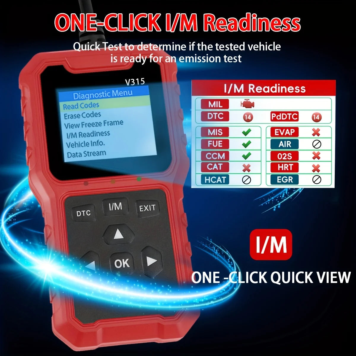OBD2 Car Diagnostic Scanner – Check Engine Code Reader & Fault Reset Tool